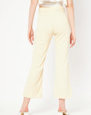 Madame High Rise Off-White Flared Trouser