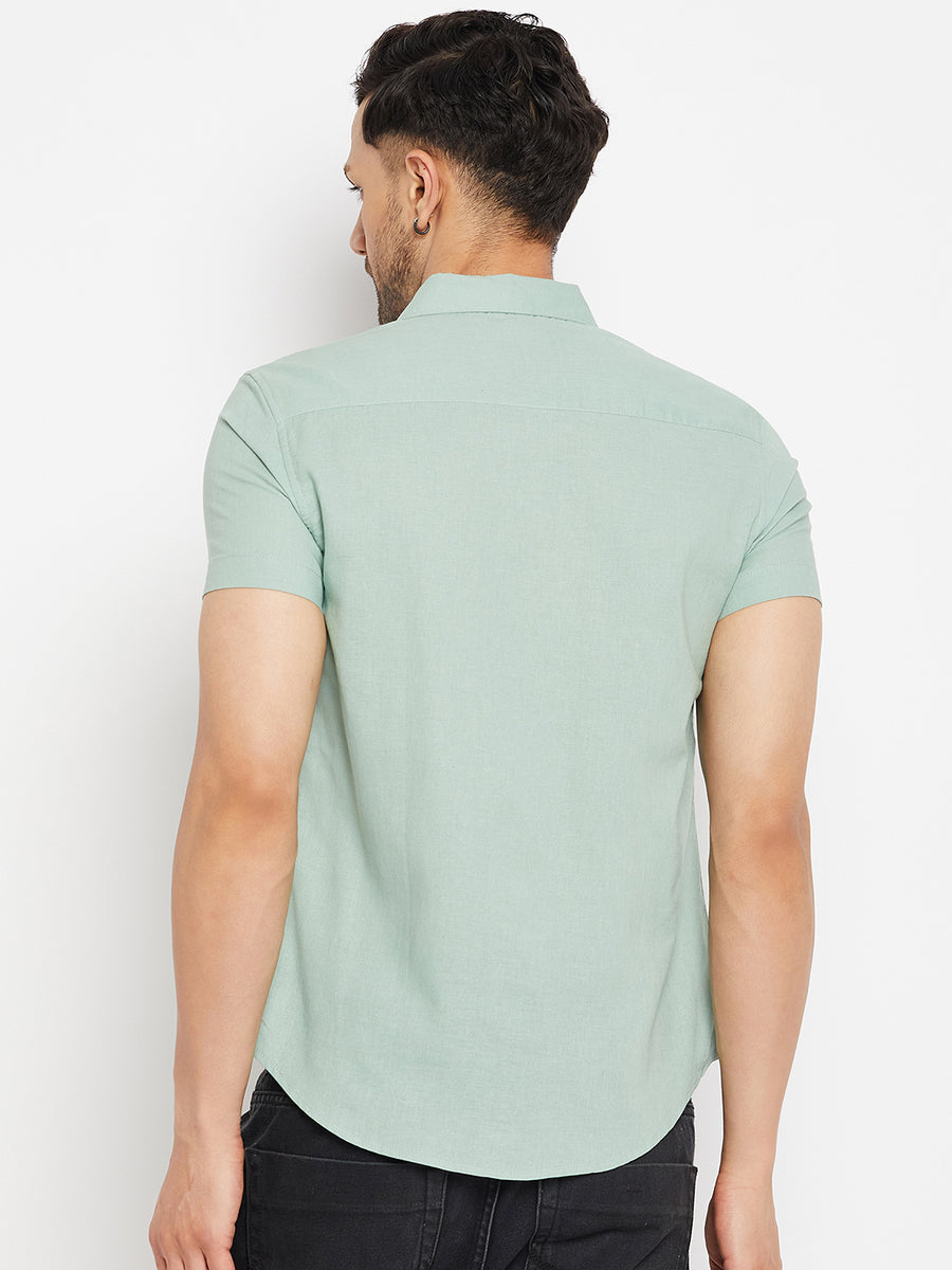 Camla Green Shirts For Men