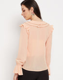 Camla Barcelona Ruffled Embellished Top