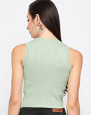 Camla Barcelona Peacock Halter Crop Top