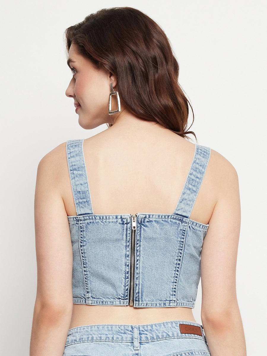 Camla Iceblue Top For Women