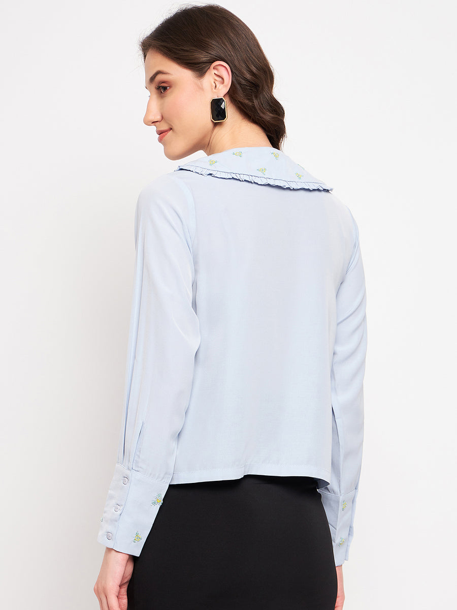 Camla Blue Shirts For Women