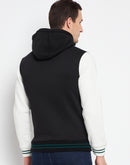 Camla Barcelona Colourblocked Black Hooded Sweatshirt