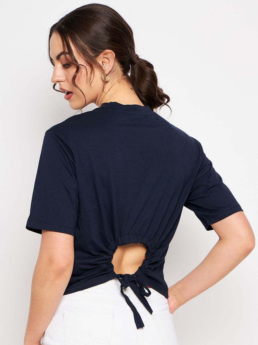 Camla Navy T- Shirt For Women