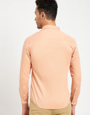 Camla Barcelona Solid Peach Shirt For Men