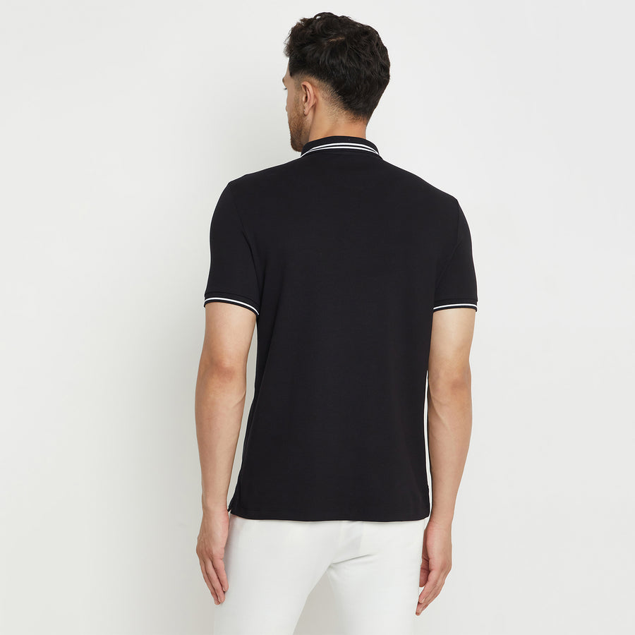 Camla Black T -Shirt For Men