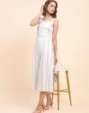 Camla Barcelona Striped White Jumpsuit