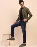 Camla Barcelona Solid Navy Dark Wash Cotton Denim