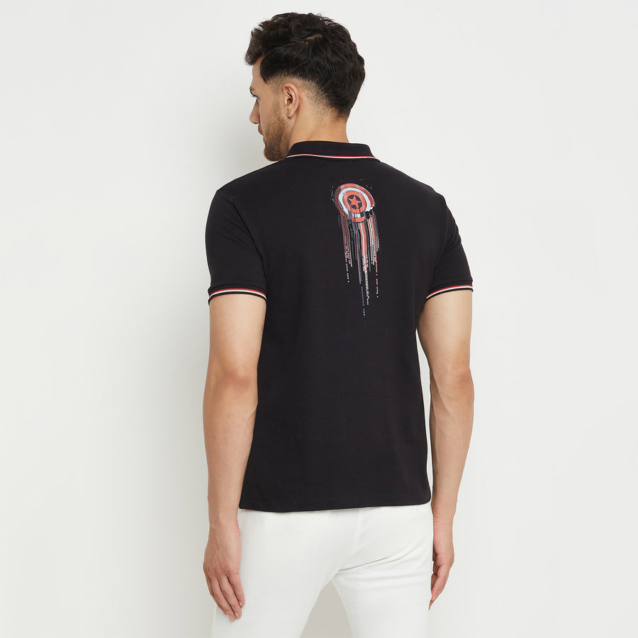 Camla Black T -Shirt For Men