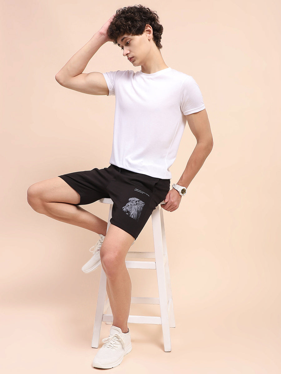 Camla Barcelona Graphic Print Black Boxer Shorts