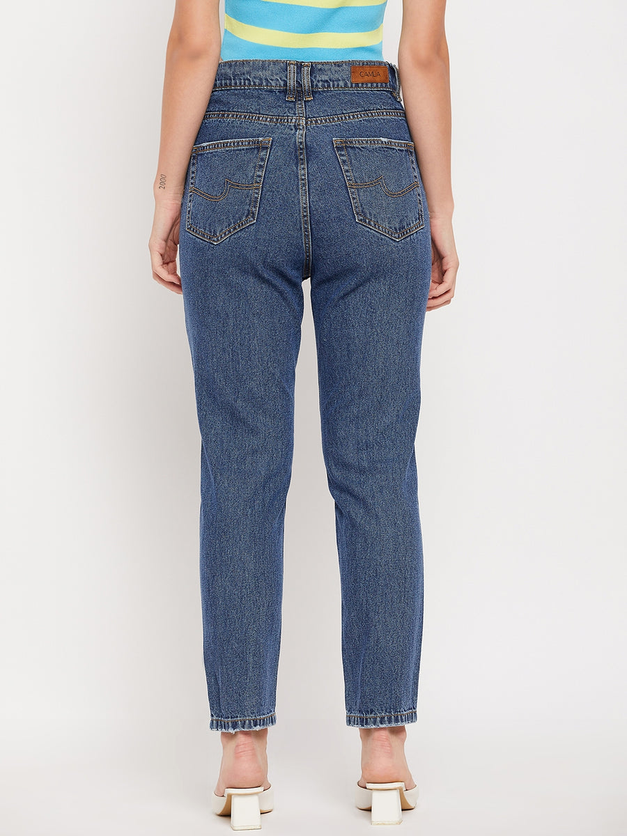 Camla Barcelona Blue High Rise Ankle  Length Jeans