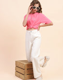 Camla Barcelona Typography Pink T-Shirt