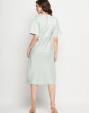 Camla Barcelona Sequin Embellished Midi Mint Green A Line Dress