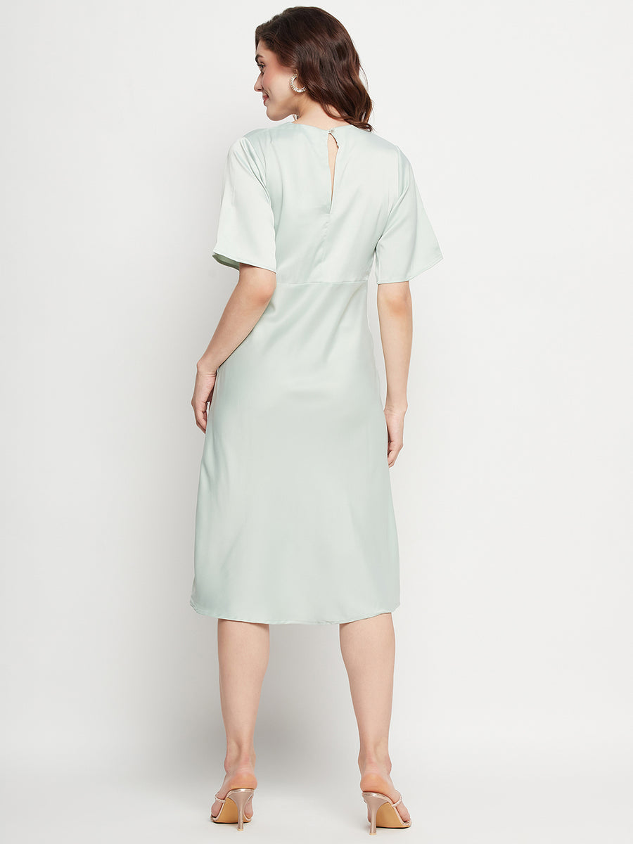 Camla Barcelona Sequin Embellished Midi Mint Green A Line Dress
