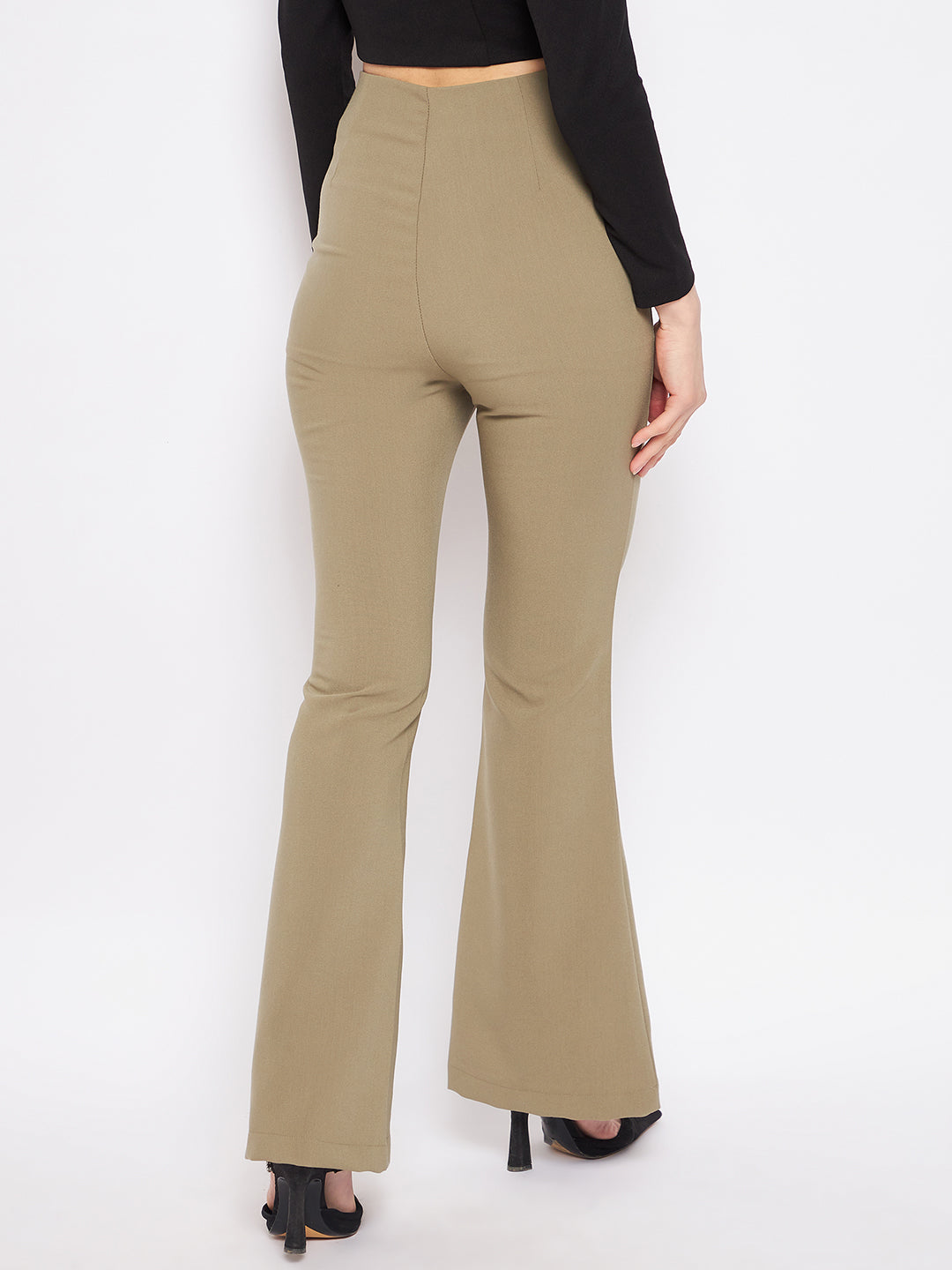 Camla Barcelona Khaki Green Trouser For Women