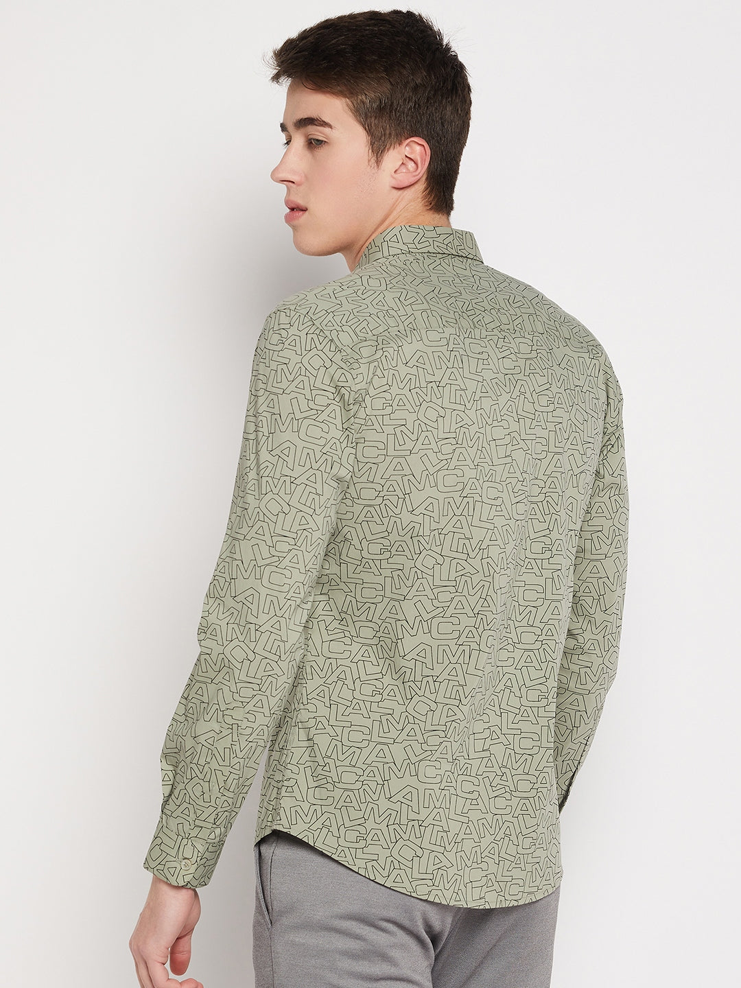 Camla Barcelona Green Shirt For Men