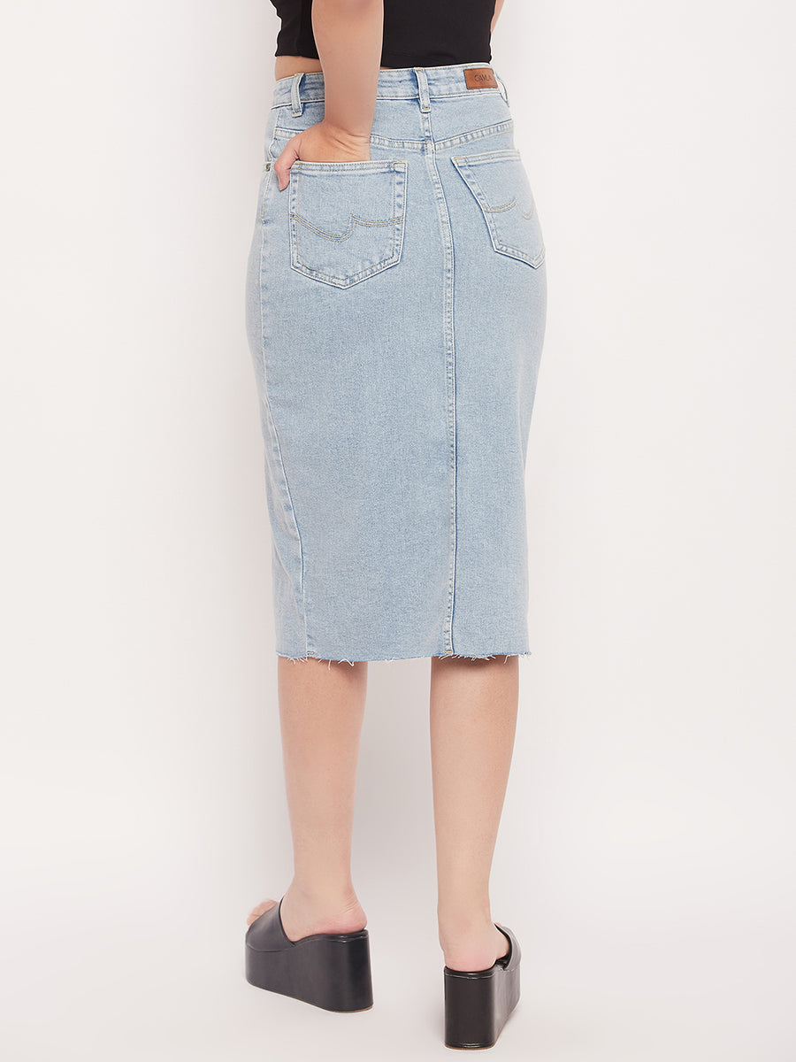 Camla Blue Skirt For Women
