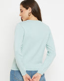 Madame Women Solid Mint Cardigans