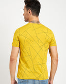 Camla Barcelona Typography Yellow Regular T-Shirt