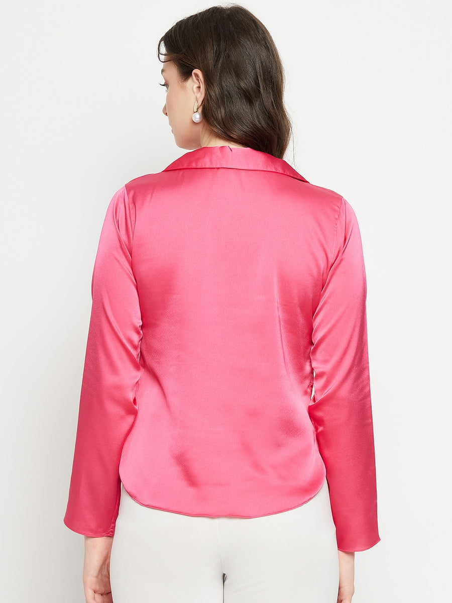 Madame Pink Satin Shirt