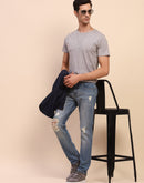 Camla Barcelona Ripped Light Wash Light Blue Denim