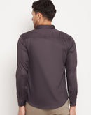 Camla Barcelona Button Up Full Sleeve Anthra Shirt For Men