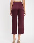 Madame Wine Flared Crop Trousers