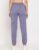 Camla Barcelona Blue Printed Elasticated Ankle Trackpants