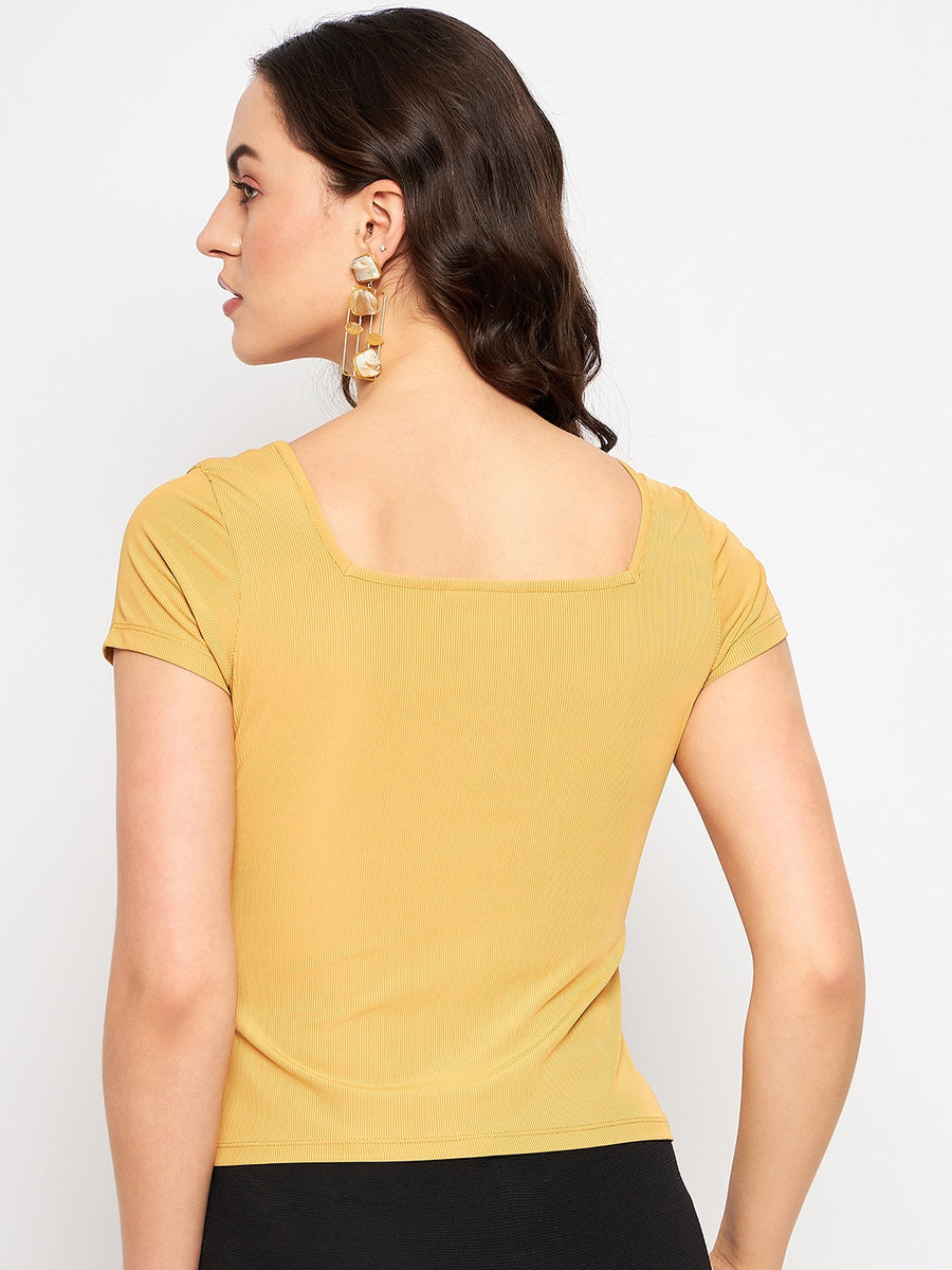 Camla Yellow  Top For Women