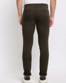 Camla Barcelona Tapered Fit Olive Green Trouser For Men