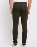 Camla Barcelona Tapered Fit Olive Green Trouser For Men