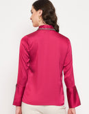 Madame Hot Pink Satin Shirt
