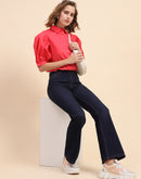 Camla Barcelona High Rise Dark Blue Flared Jeans