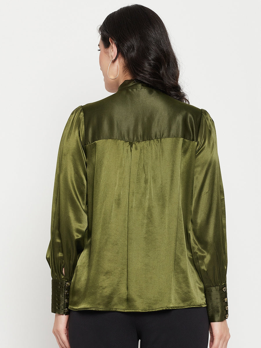 Madame Olive Tie-Up Neck Top