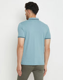 Camla Teal T -Shirt For Men