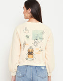 Camla Cream Printed Sweatshirt