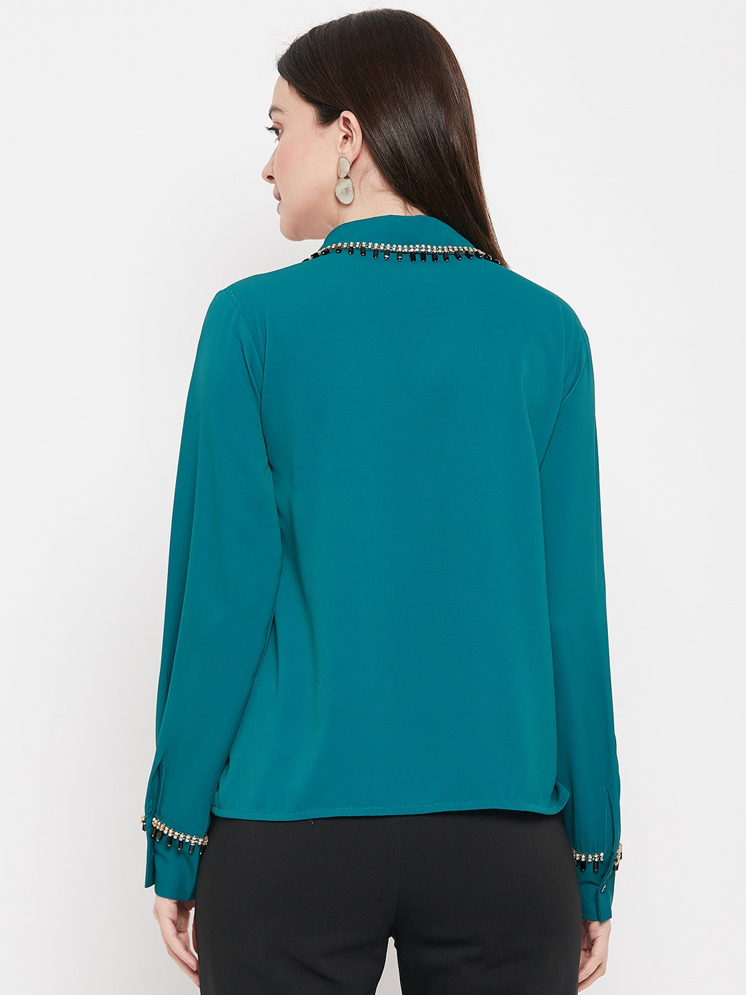 Camla Barcelona Bottle Green Shirt For Women