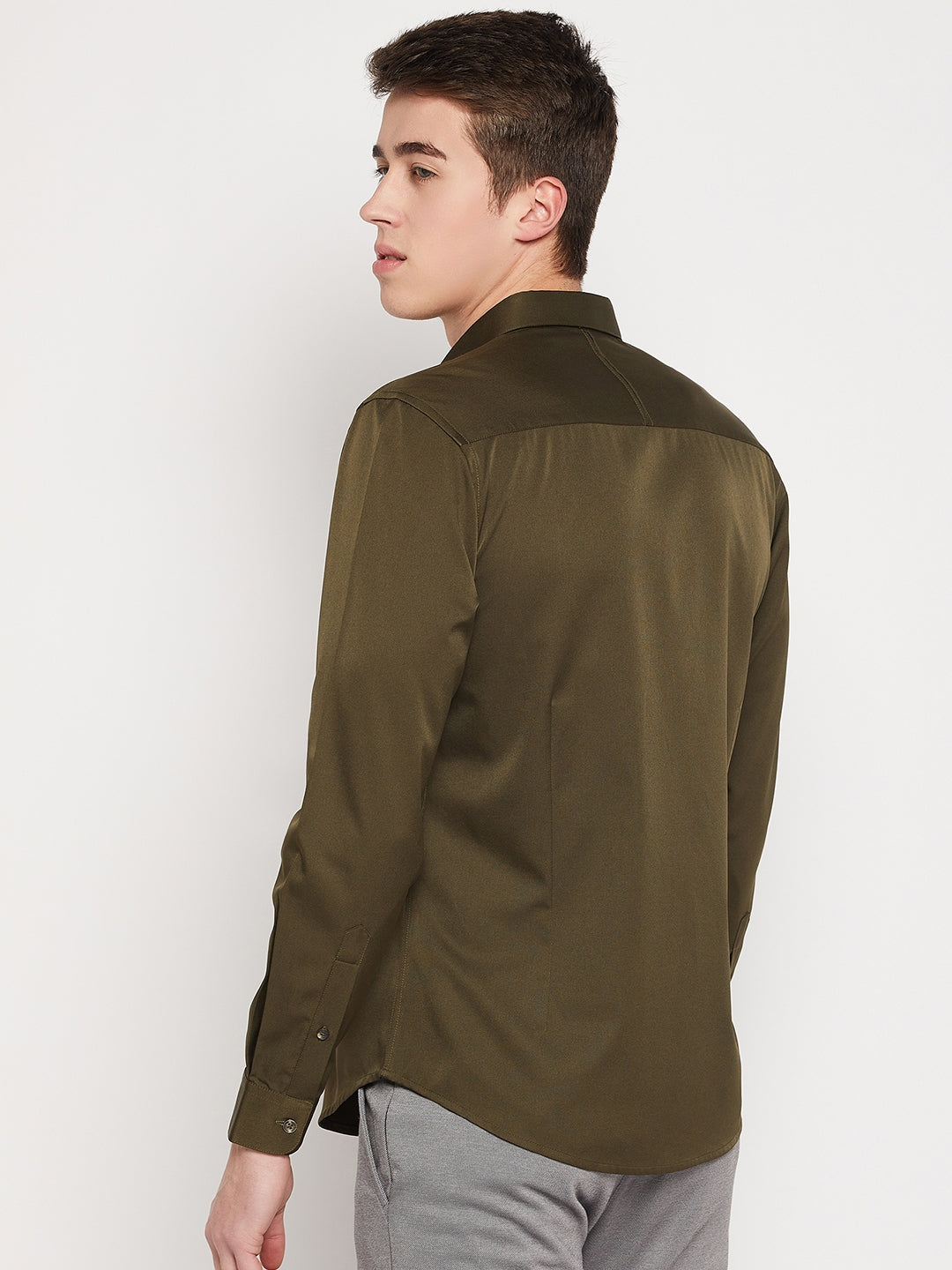 Camla Barcelona Military Green Shirt For Men