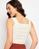 Camla White  Top For Women