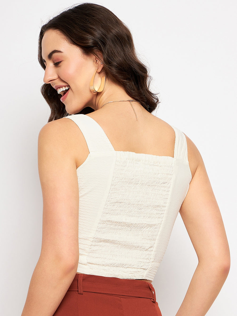 Camla White  Top For Women