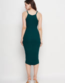 Camla Barcelona Sleeveless Peacock Bodycon Midi Dress