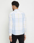 Camla Barcelona Colourblocked White Shirt For Men
