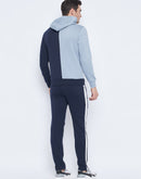 Camla Barcelona Men's Colourblocked Navy Blue Tracksuit