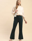 Camla Barcelona Embellished Beige Satin Top