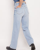 Camla Barcelona Light Blue Distressed Boyfriend Fit Jeans