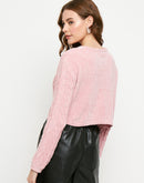 Madame Peach Cable Knit Sweater