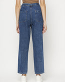 Camla Blue Solid Denim For Women