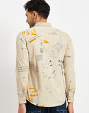 Camla Beige Shirts For Men
