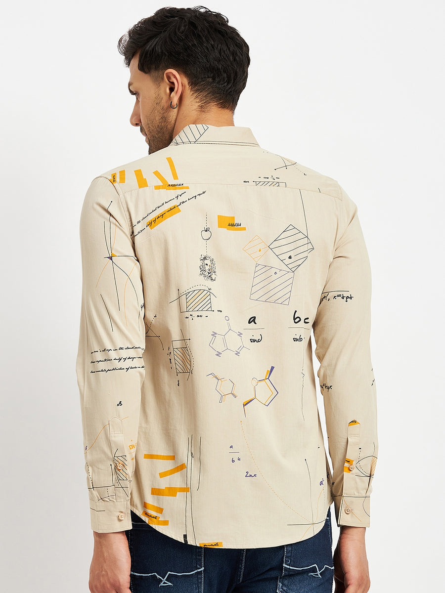Camla Beige Shirts For Men