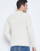Camla Barcelona Mock Neck Cream Sweater For Men